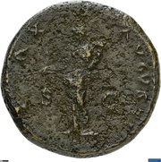 Sestertius - Vespasian PAX AVGVSTI S C; Pax, Rome, 72-73 reverse image