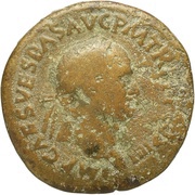 Sestertius - Vespasian S C; Victory obverse image