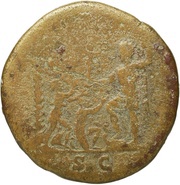 Sestertius - Vespasian S C; Victory, Rome, 72-73 reverse image