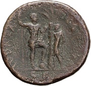 Sestertius - Titus IVDAEA CAPTA S C, Rome, 72-73 reverse image