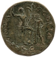Sestertius - Titus IVDAEA CAPTA S C, Rome, 73 reverse image