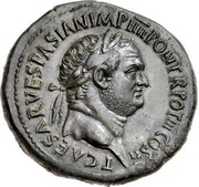 Sestertius - Titus S C; Mars obverse image