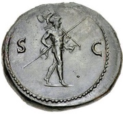 Sestertius - Titus S C; Mars, Rome, 73 reverse image