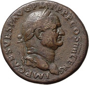 Sestertius - Vespasian FORTVNAE REDVCI S C; Fortuna obverse image