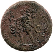 Sestertius - Vespasian MARS VICTOR S C; Mars, Rome, 73 reverse image