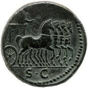 Sestertius - Vespasian S C, Rome, 73 reverse image