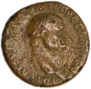Sestertius - Vespasian S C; Mars obverse image