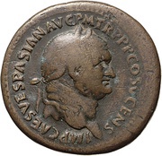 Sestertius - Vespasian S C; Spes obverse image
