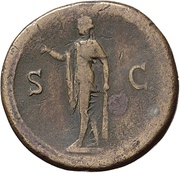 Sestertius - Vespasian S C; Spes, Rome, 74 reverse image