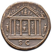 Sestertius - Vespasian S C, Rome, 74 reverse image