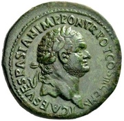 Sestertius - Titus S C; Spes obverse image