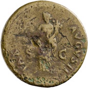 Sestertius - Vespasian PAX AVGVSTI S C; Pax, Rome, 75 reverse image