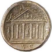 Sestertius - Vespasian S C, Rome, 75 reverse image