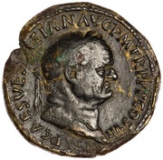 Sestertius - Vespasian FORTVNAE REDVCI S C; Fortuna obverse image