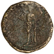 Sestertius - Vespasian S C; Spes, Rome, 76 reverse image