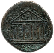 Sestertius - Vespasian S C, Rome, 76 reverse image