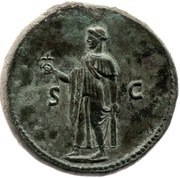 Sestertius - Domitian S C; Spes, Rome, 76-77 reverse image