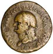 Sestertius - Vespasian ANNONA AVGVST S C; Annona obverse image