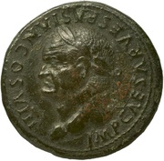 Sestertius - Vespasian ANNONA AVGVST S C; Annona obverse image