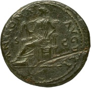 Sestertius - Vespasian ANNONA AVGVST S C; Annona, Rome, 77-78 reverse image