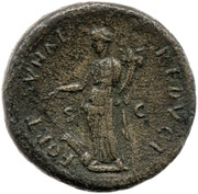 Sestertius - Vespasian FORTVNAE REDVCI S C; Fortuna, Rome, 77-78 reverse image