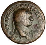 Sestertius - Domitian ANNONA AVGVST S C; Annona obverse image