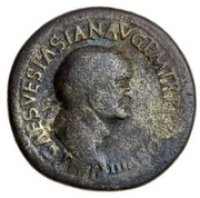 Sestertius - Vespasian IVDAEA CAPTA S C; Judaea obverse image