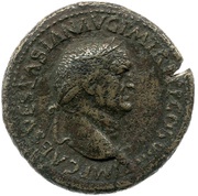 Sestertius - Vespasian SALVS AVGVSTA S C; Salus obverse image