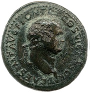 Sestertius - Titus IVDAEA CAPTA S C; Judaea obverse image