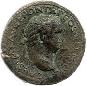 Sestertius - Titus ROMA S C; Roma and Victory obverse image
