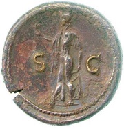 Sestertius - Domitian S C; Spes, Rome, 79 reverse image