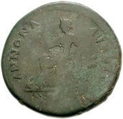 Sestertius - Titus ANNONA AVGVST S C; Annona, Rome, 79 reverse image