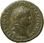 Sestertius - Titus PAX AVGVST S C; Pax obverse image