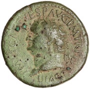 Sestertius - Titus ANNONA AVG; Annona and Aequitas obverse image