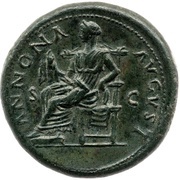 Sestertius - Titus ANNONA AVGVST S C; Annona, Rome, 80-81 reverse image