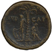 Sestertius - Titus IVD CAP S C; Judaea, Rome, 80-81 reverse image