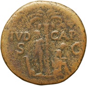 Sestertius - Titus IVD CAP S C; Judaea, Rome, 80-81 reverse image