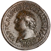 Sestertius - Titus IVD CAP S C; Judaea obverse image