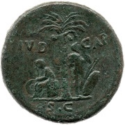 Sestertius - Titus IVD CAP S C; Judaea, Rome, 80-81 reverse image