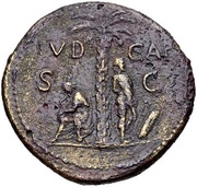 Sestertius - Titus IVD CAP S C; Judaea, Rome, 80-81 reverse image