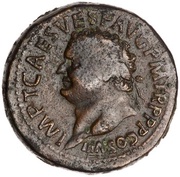 Sestertius - Titus IVD CAP S C; Judaea obverse image