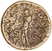 Sestertius - Titus PAX AVGVST S C; Pax, Rome, 80-81 reverse image