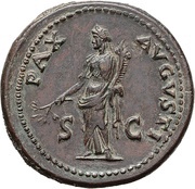 Sestertius - Titus PAX AVGVSTI S C; Pax, Rome, 80-81 reverse image