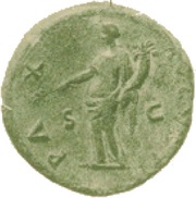 Sestertius - Titus PAX AVGVSTI S C; Pax, Rome, 80-81 reverse image