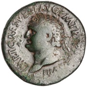 Sestertius - Titus and Vespasian PROVIDENT AVGVST S C obverse image