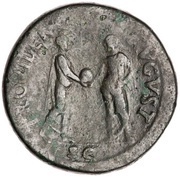 Sestertius - Titus and Vespasian PROVIDENT AVGVST S C, Rome, 80-81 reverse image