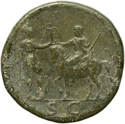 Sestertius - Titus S C; Roma, Rome, 80-81 reverse image