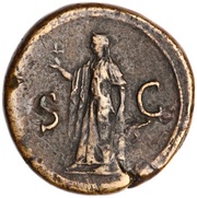Sestertius - Titus S C; Spes, Rome, 80-81 reverse image