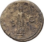 Sestertius - Titus S C; Spes, Rome, 80-81 reverse image