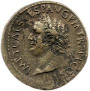 Sestertius - Titus S C; Victory obverse image